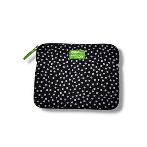 Kate Spade Tablet iPad Sleeve Case Black Polka Dot Zip Travel Tech Organizer